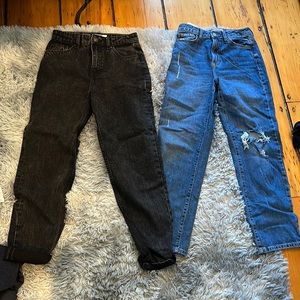 Two Pairs Mom Jeans